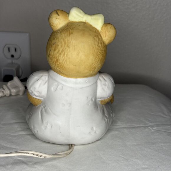 Vintage Collectible Mama Bear With Bow and Baby Bear Night Light - Tested - Picture 4 of 7